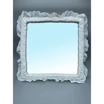 Cribby Baby Mirror for Crib and Bassinet for Infants and Newborns with Shatterproof, Unbreakable Acrylic and Full Quilted Cover, Interior Side Mounting, No Glass for Safe Early Learning Use