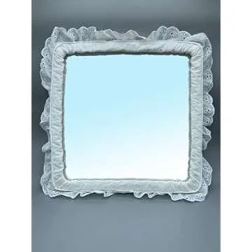 Cribby Baby Mirror for Crib and Bassinet for Infants and Newborns with Shatterproof, Unbreakable Acrylic and Full Quilted Cover, Interior Side Mounting, No Glass for Safe Early Learning Use