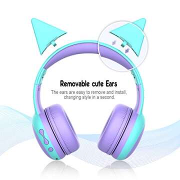 gorsun Kids Bluetooth Headphones, Portable Kids Wireless Headphones for Kids, Bluetooth 5.3, Over-Ea...