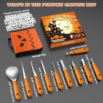 Halloween Pumpkin Carving Kit with 25 Stencils