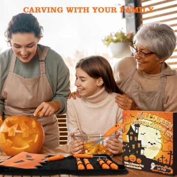 Halloween Pumpkin Carving Kit with 25 Stencils