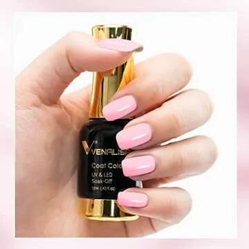 VENALISA Gel Nail Polish, 12ml Nude Pink Color Soak Off UV LED Nail Gel Polish Nail Art Starter Manicure Salon DIY at Home, 0.43 OZ