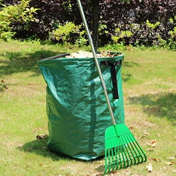 Gardzen Leaf Rake & Bag Combo - Perfect for Yard Cleanup