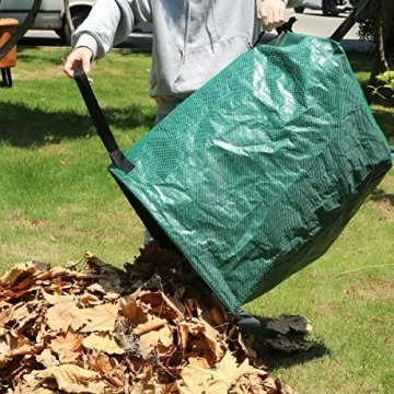 Gardzen Leaf Rake & Bag Combo - Perfect for Yard Cleanup