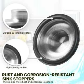 Durable Stainless Steel Sink Stoppers - Universal 2-Pack