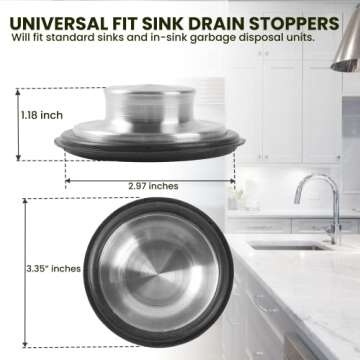 Durable Stainless Steel Sink Stoppers - Universal 2-Pack