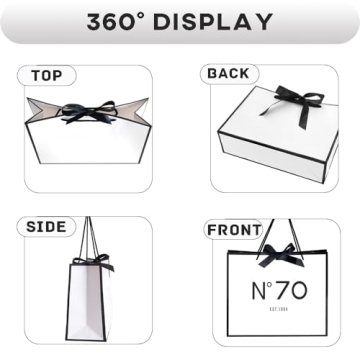 QLSKO 70th Birthday Paper Bag for Her Seventy Gift