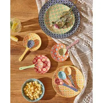 Metahom Colorful Serving Spoons Set for Soup and Cereal
