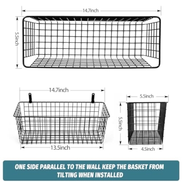 Extra Large Wall-Mounted Baskets for Home Organization