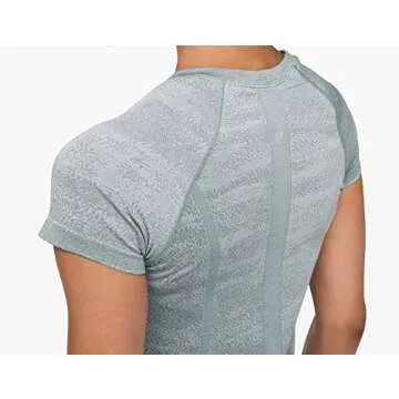 Lululemon Swiftly Speed Short Sleeve Crew (Aqua Smoke, 10)