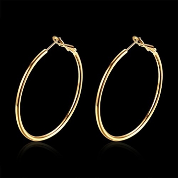 Elegant 18K Gold Plated Hoop Earrings for Women