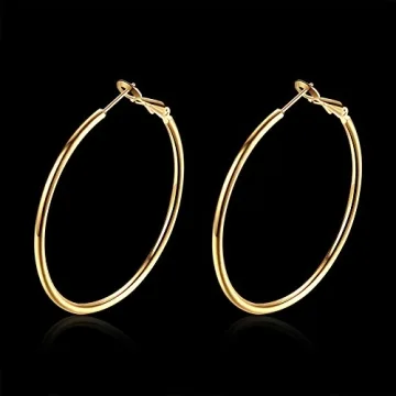 Elegant 18K Gold Plated Hoop Earrings for Women