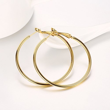 Elegant 18K Gold Plated Hoop Earrings for Women