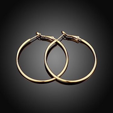 Elegant 18K Gold Plated Hoop Earrings for Women