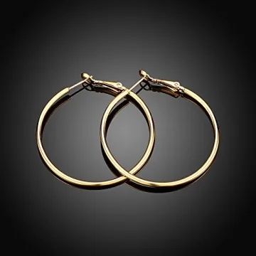 Elegant 18K Gold Plated Hoop Earrings for Women