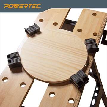 POWERTEC Portable Workbench with Vise & Bench Dogs