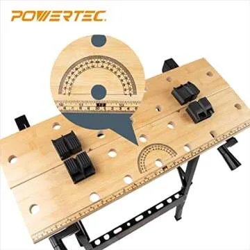 POWERTEC Portable Workbench with Vise & Bench Dogs