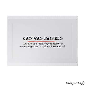 Academy Art Supply Canvases Panels 5 x7, 8 x 10, 9 x 12, 11 x 14 inch - 100% Cotton Artist Blank Canvas Board for Oil Painting, Pre-gessoed, Primed, Acid-Free Blank Canvas - Pack of 28