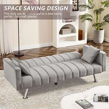 Lamerge Futon Sofa Bed - Comfortable, Stylish & Compact