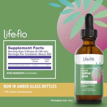 Life-flo Liquid Iodine Plus 150 mcg, Iodine Supplement for Thyroid Support,* Healthy Energy & Metabo...