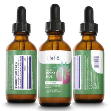 Life-flo Liquid Iodine Plus 150 mcg, Iodine Supplement for Thyroid Support,* Healthy Energy & Metabolism Formula* with Iodine & Potassium Iodide, Unflavored Liquid Drops, Approx. 450 Servings, 2 fl oz