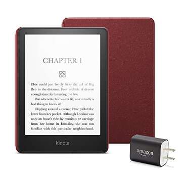 Kindle Paperwhite Essentials Bundle including Kindle Paperwhite (16 GB) Without Lockscreen Ads, Leat...