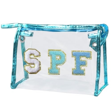 Trendy COSHAYSOO Clear Makeup Bag - SPF Pouch for Summer