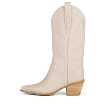 Jeffrey Campbell Ice Natural Western Boots Stylish Comfort