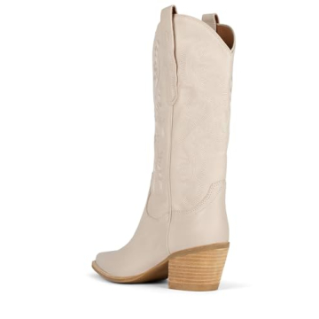 Jeffrey Campbell Ice Natural Western Boots Stylish Comfort