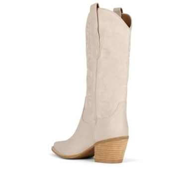 Jeffrey Campbell Ice Natural Western Boots Stylish Comfort