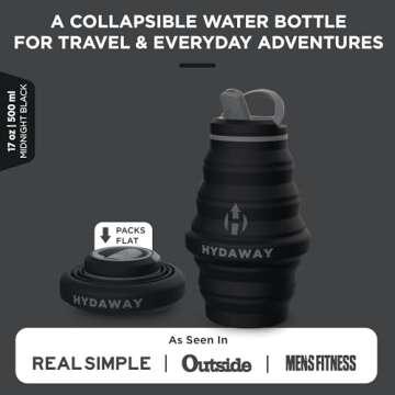 HYDAWAY Collapsible Water Bottle - Eco-Friendly Travel Hydration
