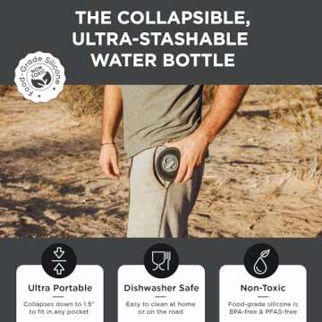 HYDAWAY Collapsible Water Bottle - Eco-Friendly Travel Hydration