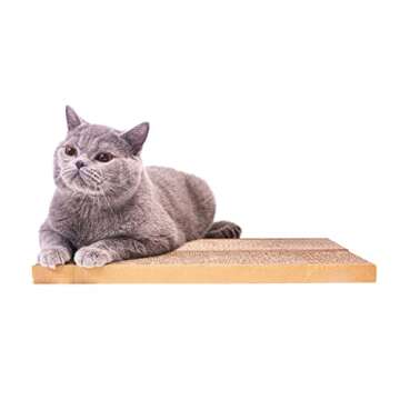 ALL FOR PAWS Cat Cardboard Scratcher - Set of 3, Eco-Friendly and Durable Cat Scratchers with Catnip
