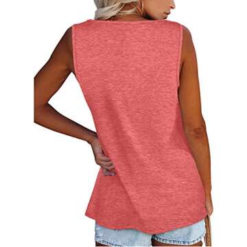 WIHOLL Womens Henley Summer Tank Tops - Stylish & Comfy