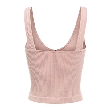 Women’s Four-Way Stretch V-Neck Ribbed Seamless Crop Top