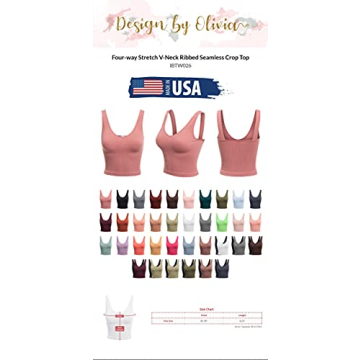 Women’s Four-Way Stretch V-Neck Ribbed Seamless Crop Top