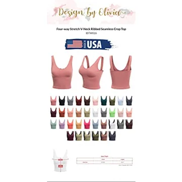 Women’s Four-Way Stretch V-Neck Ribbed Seamless Crop Top