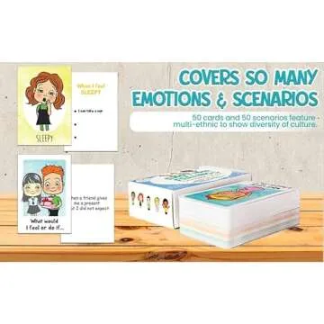 Emotion Cards for Kids (100 Cards) Feelings Emotions Cards for Autism, ABA Therapy, Social Emotional Learning and Development – Ideal for Toddlers, Preschool, Elementary Boys and Girls, Therapy Tools