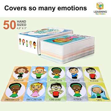 Emotion Cards for Kids (100 Cards) Feelings Emotions Cards for Autism, ABA Therapy, Social Emotional Learning and Development – Ideal for Toddlers, Preschool, Elementary Boys and Girls, Therapy Tools