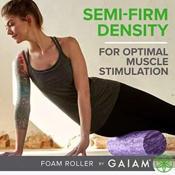 Gaiam Restore Marbled Foam Roller, Grey, 18"