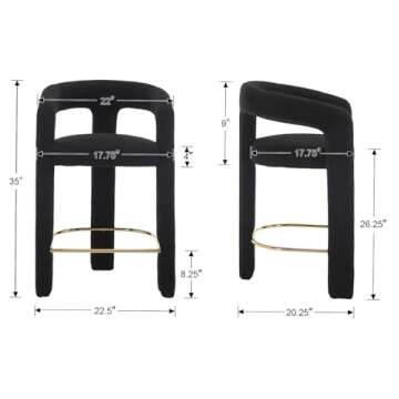 QIUKIU Sherpa Counter Stools - Stylish Comfort for Your Kitchen
