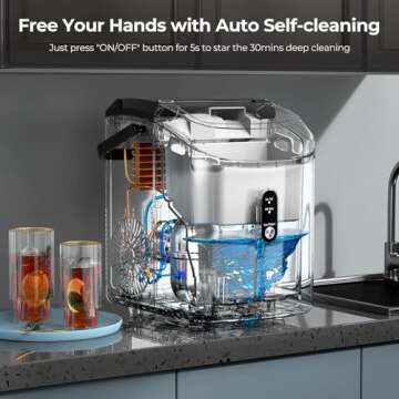 Nugget Ice Maker with Fast 7 Min Ice Production