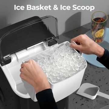 Nugget Ice Maker with Fast 7 Min Ice Production