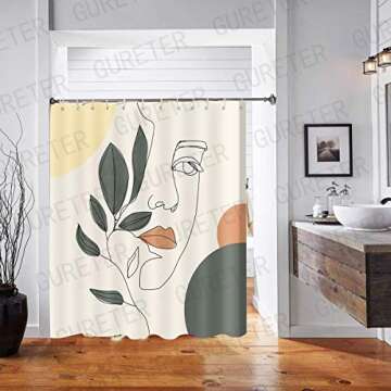 GURETER Modern Minimalist Waterproof Shower Curtain
