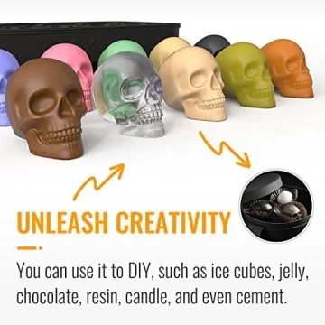 MTKO 3D Skull Ice Cube Mold - Create Unique Drinks Plus More