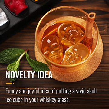 MTKO 3D Skull Ice Cube Mold - Create Unique Drinks Plus More