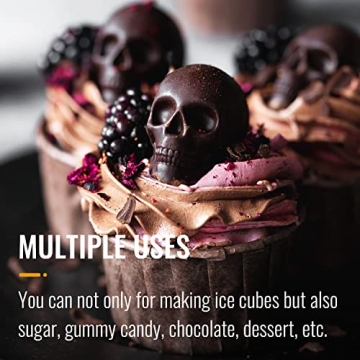 MTKO 3D Skull Ice Cube Mold - Create Unique Drinks Plus More