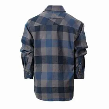 Gioberti Kids Brushed Flannel Shirt with Corduroy Contrast