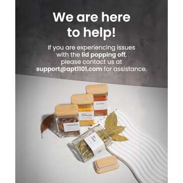 APT 1101 Glass Spice Jars with Labels, 4oz Glass Jars with Bamboo Lids, Square Spice Jars with Labels, Empty Spice Bottles for Seasoning Organizer, Spice Drawer Organizer, 12 Pack (White)