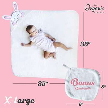 FOREVERPURE Ultra Soft Hooded Baby Towels for Bathing